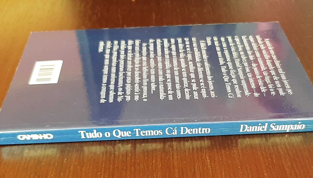 Livro NOVO - Tudo o Que Temos Cá Dentro - Daniel Sampaio - Portes incl