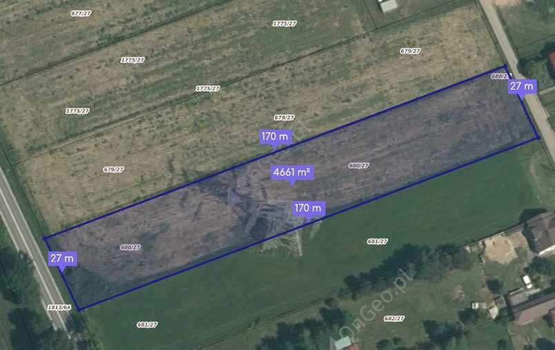 Działka budowlana z potencjałem inwestycyjnym (JEDNA Z OSTATNICH W OKOLICY) - Widok 2