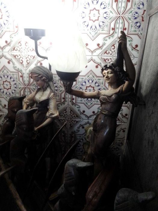 candeeiros antigos mesa de cabeceira