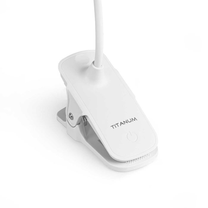 Акумуляторна, настільна LED лампа TITANUM TLTF-013W 7W з прищепкою