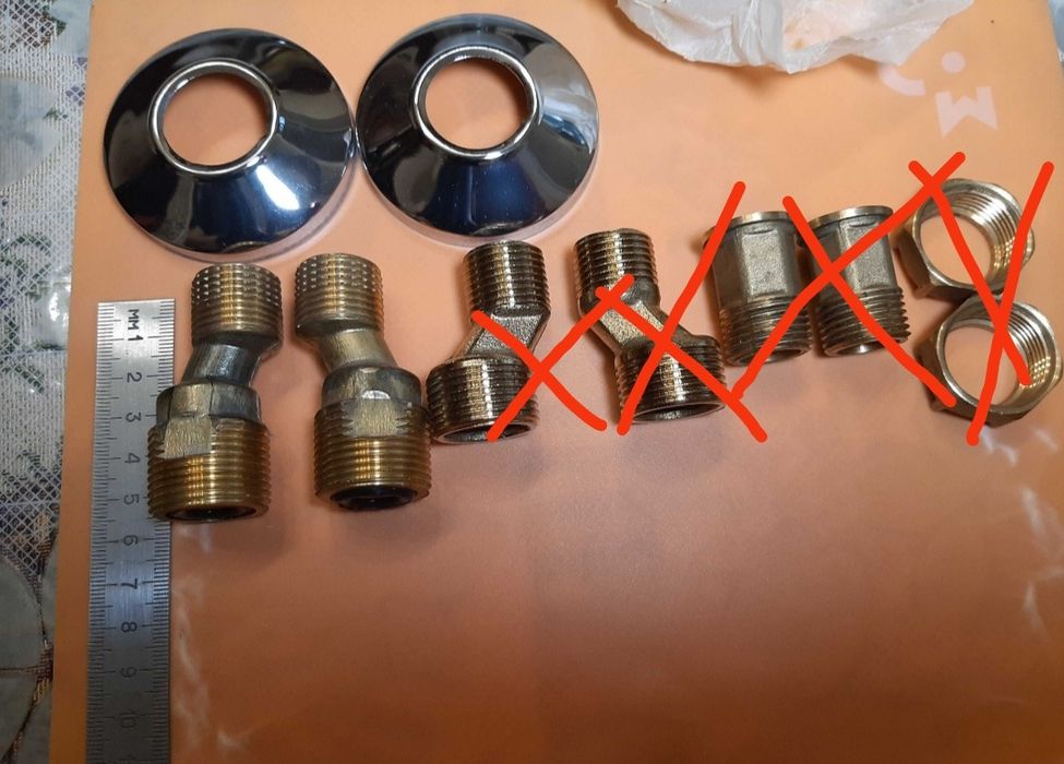 Эксцентрики новые (Германия) с декоративной чашей для смесителя и др..