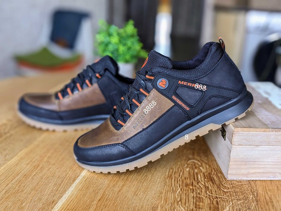 Комфортні і міцні чоловічі весняні кросівки М.ЕР.ЕЛ.Л натуральна шкіра