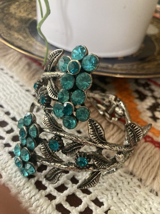 Bransoletka metal cyrkonie