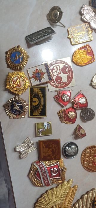 Значки, марки, СССР пряжки монеты