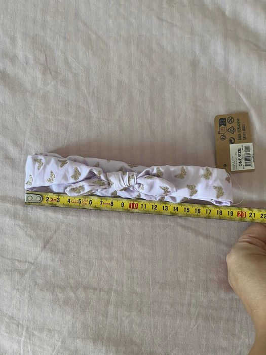 Bandolete de tecido lilás com borboletas douradas Kiabi, tamanho único