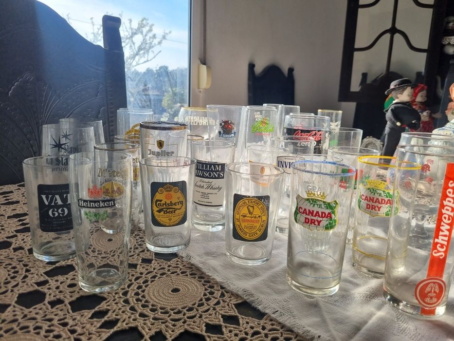 Copos vidro vintage