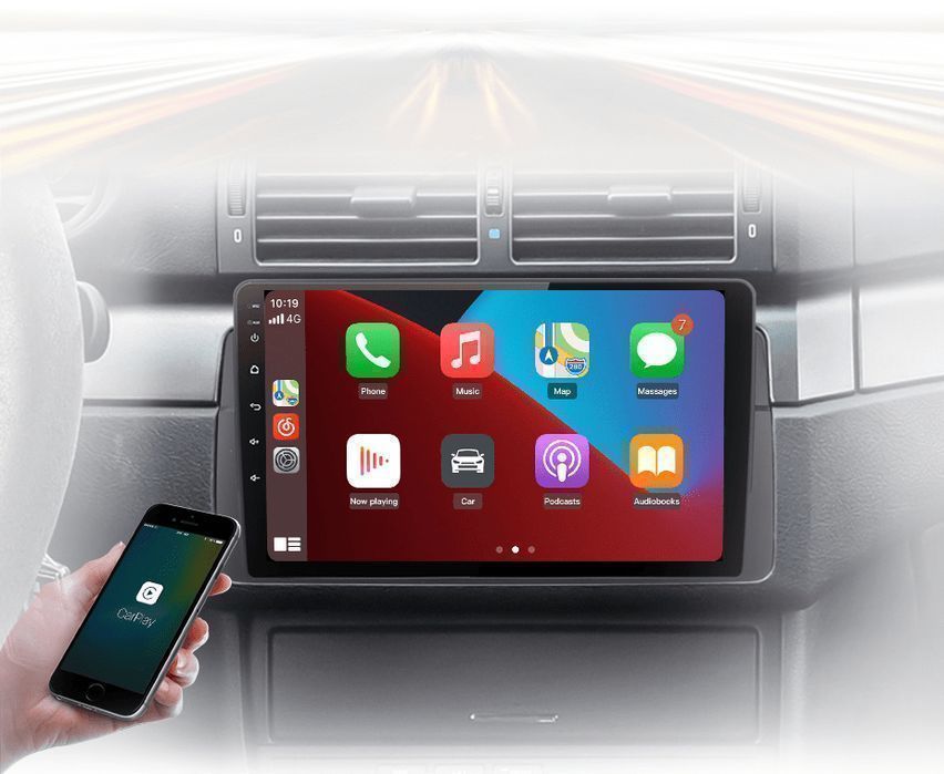 Radio Android 15 9” CarPlay Android Auto – BMW E46 PL 6GB/128GB GPS Nawigacja Stacja Multimedialna WiFi Bluetooth DSP 4G LTE PL