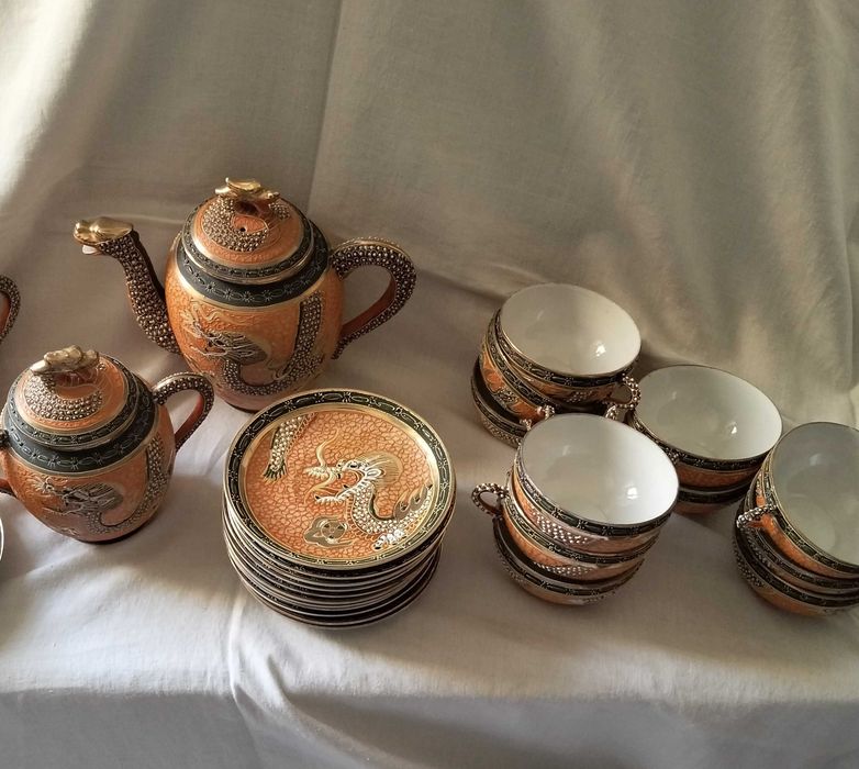 Serviço de chá japonês Moriage Dragonware