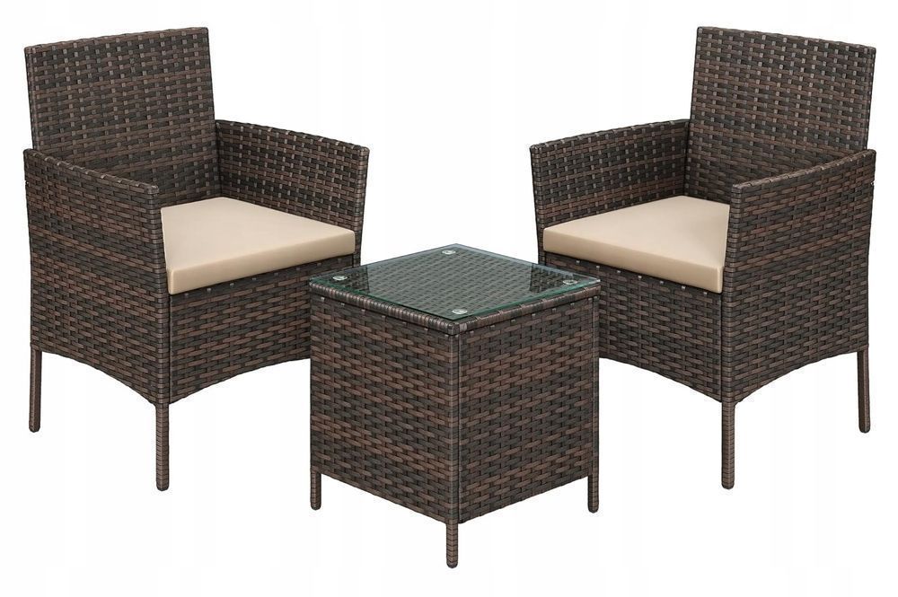 Songmics Meble Balkonowe, Zestaw Mebli Ogrodowych Ggf003K01