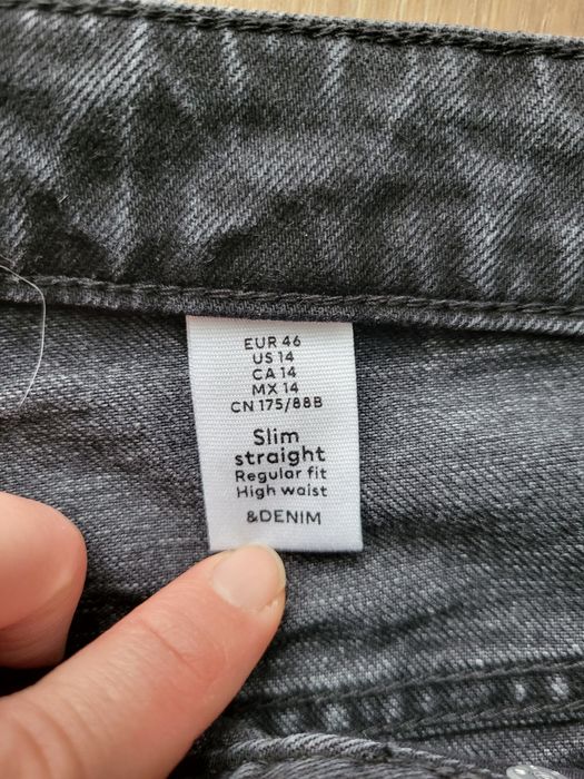 Spodnie damskie jeansowe ciemne h&m