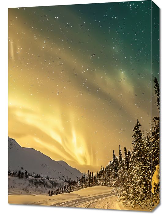 Obraz 50x70cm Zorza Przy Zimie