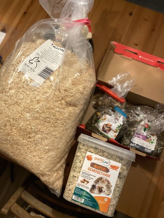 Trociny i jedzenie karma dla chomika zestaw xxl