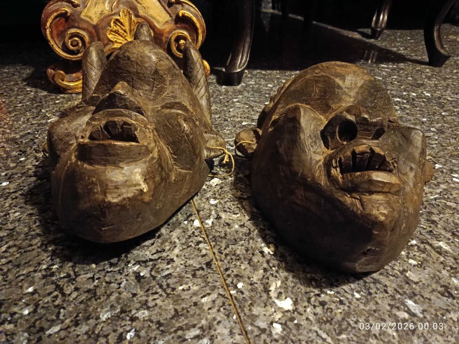 Máscara tribal Bamiléké Camarões 40 cm Anos 20