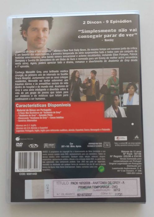 Série Anatomia de Grey - Temporada 1