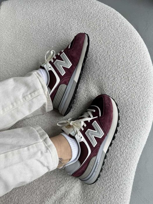 !SALE! New Balance 574 Legacy Burgundy Grey 36 37 38 39 40 41 42 43 44 45 бордові