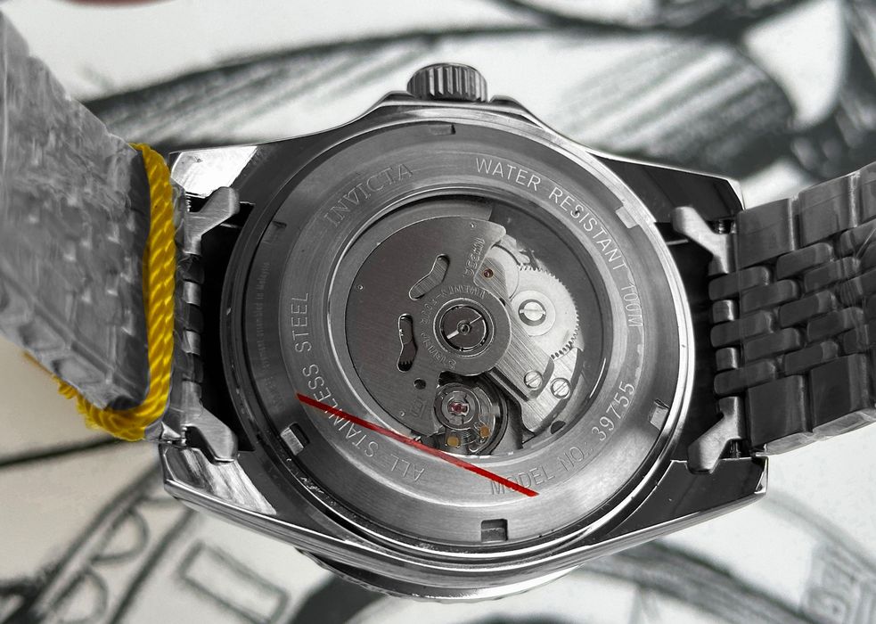 Мужские часы Invicta 39755 Pro Diver Automatic 44 мм. Silver Black