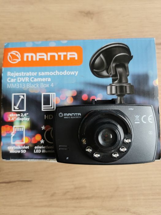 KAMERA samochodowa rejestrator jazdy  MANTA MM313 BLACK BOX 4