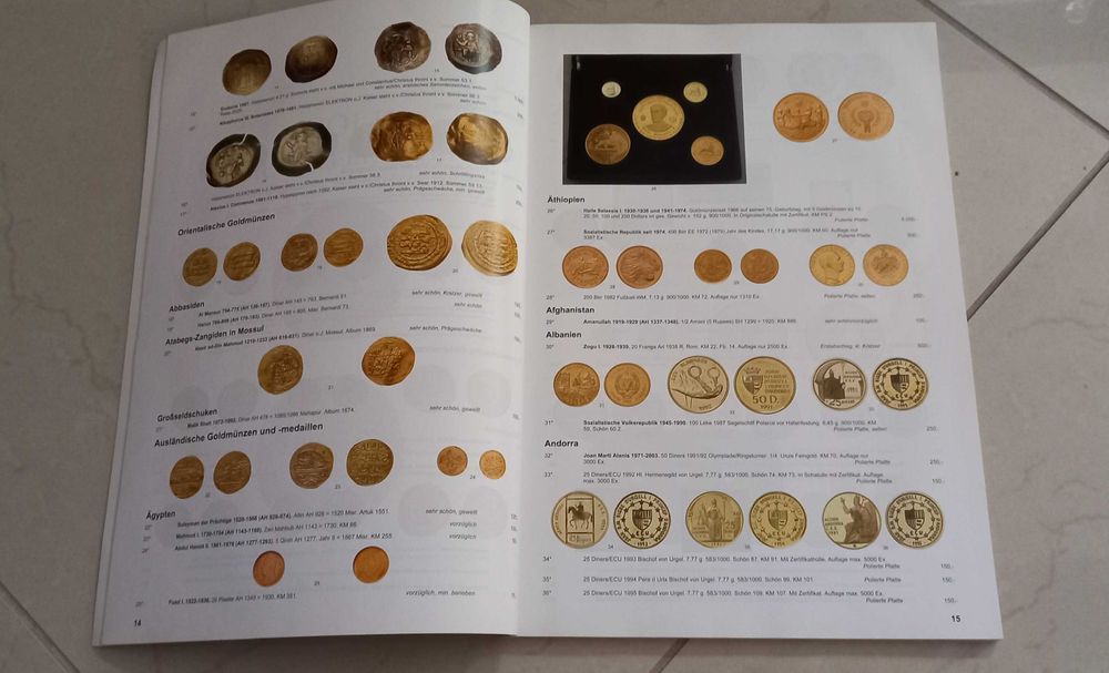 Katalog aukcyjny Złote Monety + Chiny .