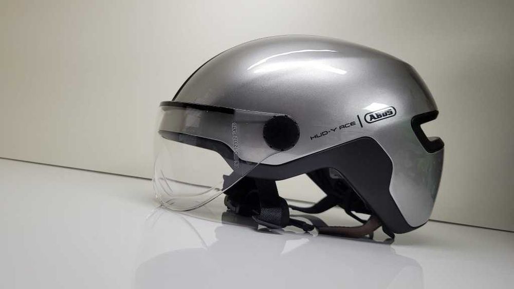Kask rowerowy Abus Hud-Y ACE gleam silver rozmiar M 54-58cm