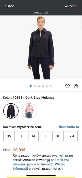 Sweter damski z kołnierzykiem Tom Tailor Denim S