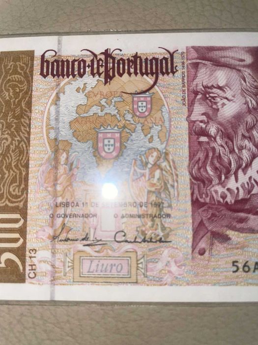 7 notas portuguesas,nunca circuladas