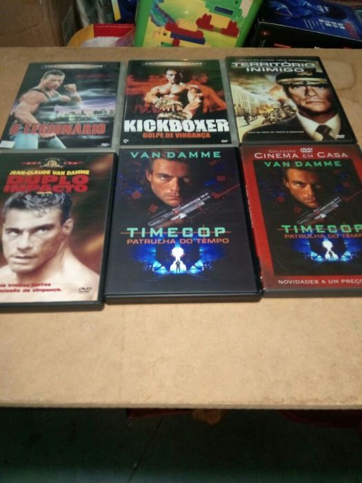 lote de 17 filmes van damme ,replica,cyborg