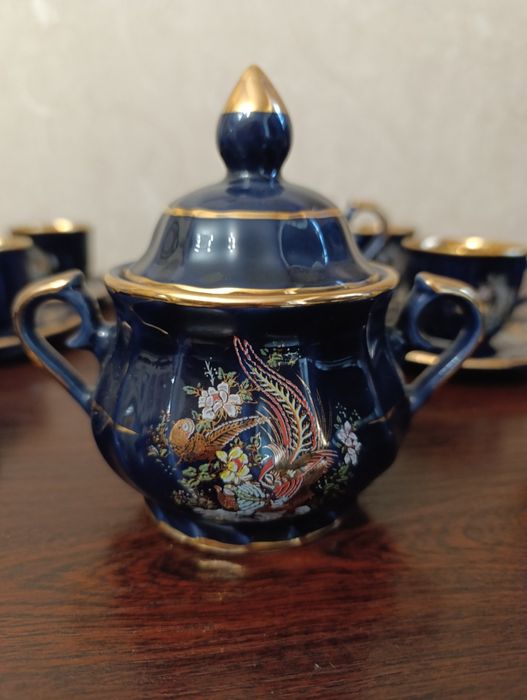 Кавовий  сервіз на 6 осіб, кобальт