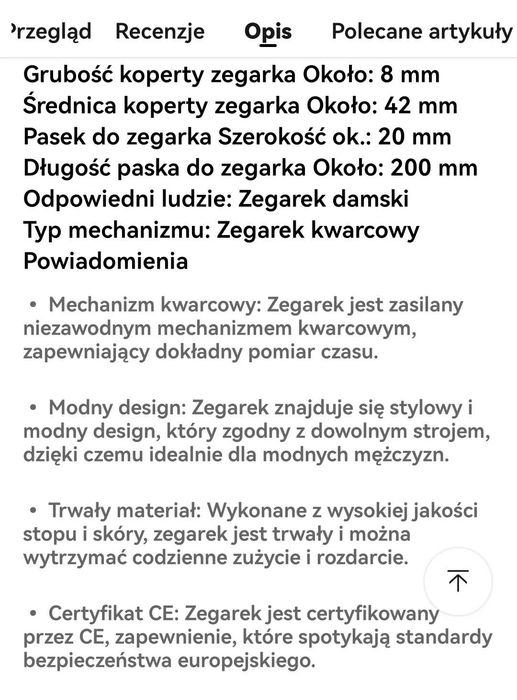 Zegarek damski nowy