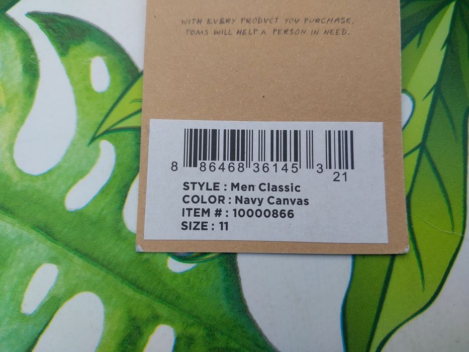 Toms Mens Classic navy niebieskie 45 slipon nowe