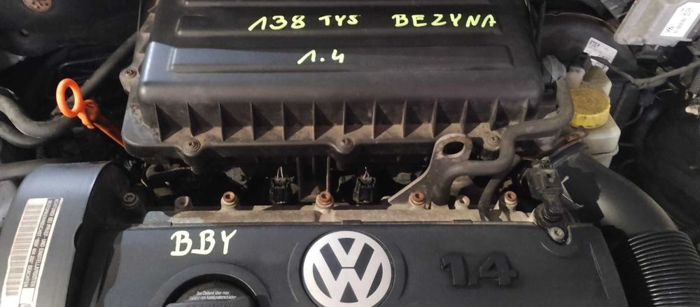 KOMPLETNY Silnik 1.4 Benzyna BBY, VW, Seat, Skoda Grupa VAG
