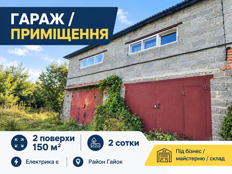 Продам гараж район Гайок