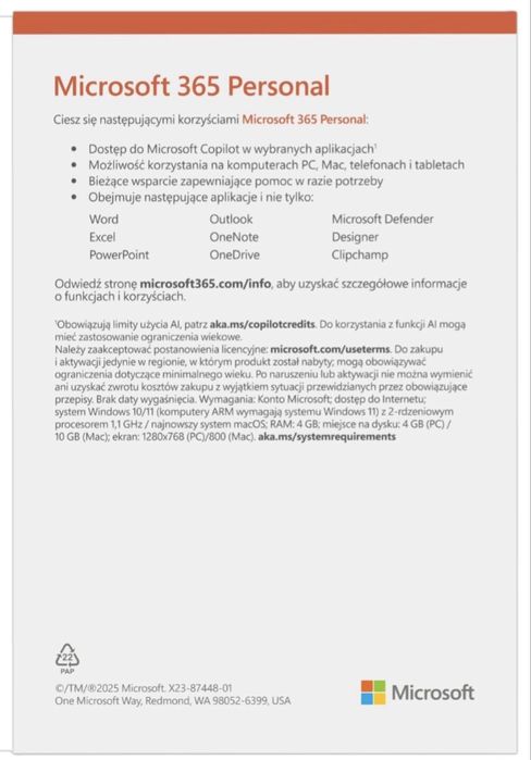 Microsoft 365 Personal 1 rok