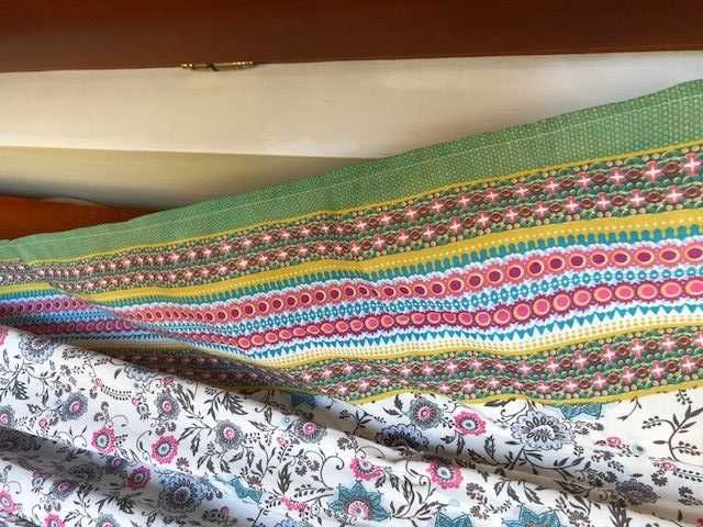 Długa kolorowa letnia sukienka w rozm.S