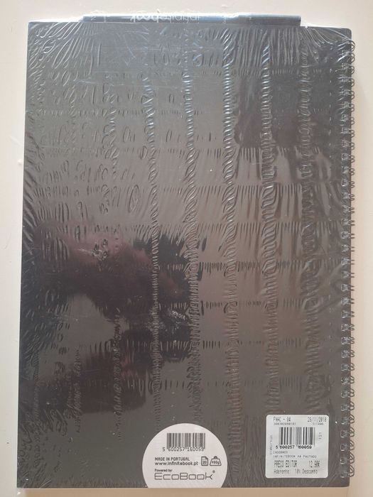 InfiniteBook A4 (em preto) - Caderno Reutilizável