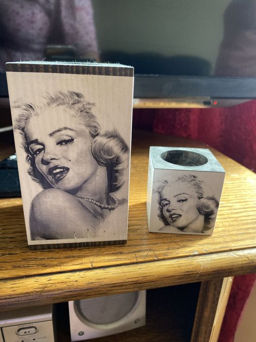 Swieczniki marilyn monroe czarne nowe ozdoby