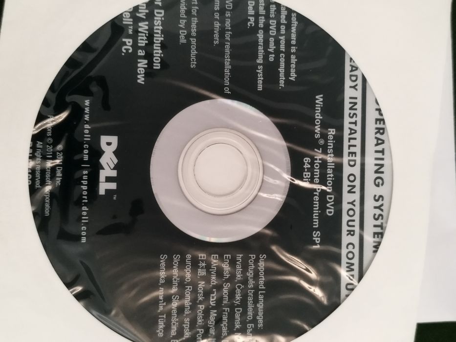 Windows 7 64 bit na płycie DVD zestaw