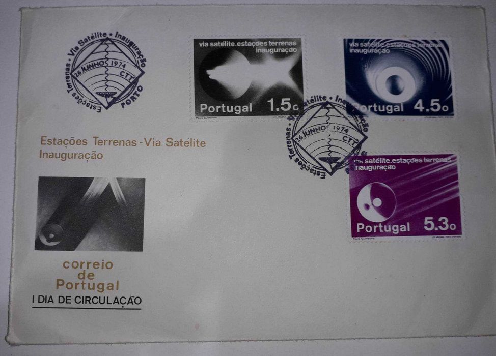 Envelope CTT - Inauguração Via Satélite - 1974