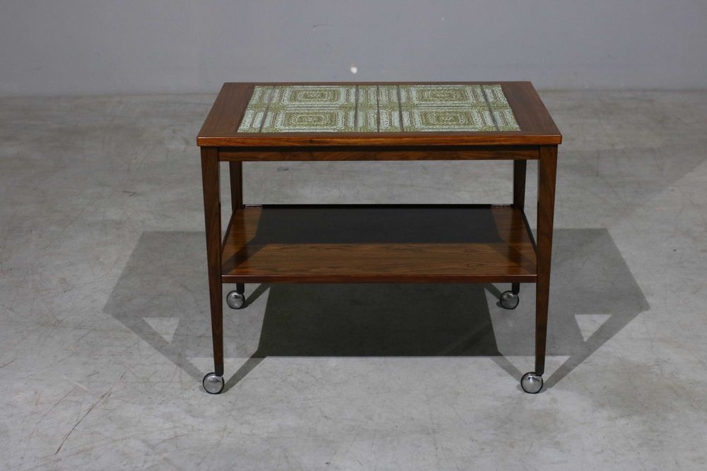 Carrinho de chá em pau santo e azulejo | Mid Century Modern