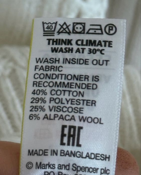 Sweter Marks & Spencer biały 46