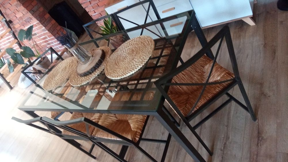 Stół z 4 krzesłami Ikea Granas