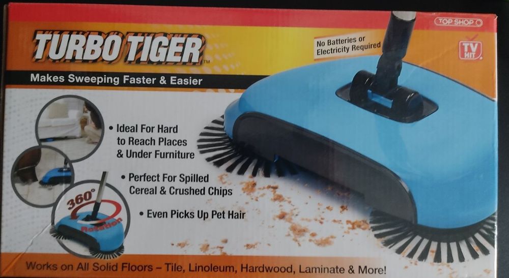 Турбощётка механичний автоматичний веник метла turbo tiger spin Broom