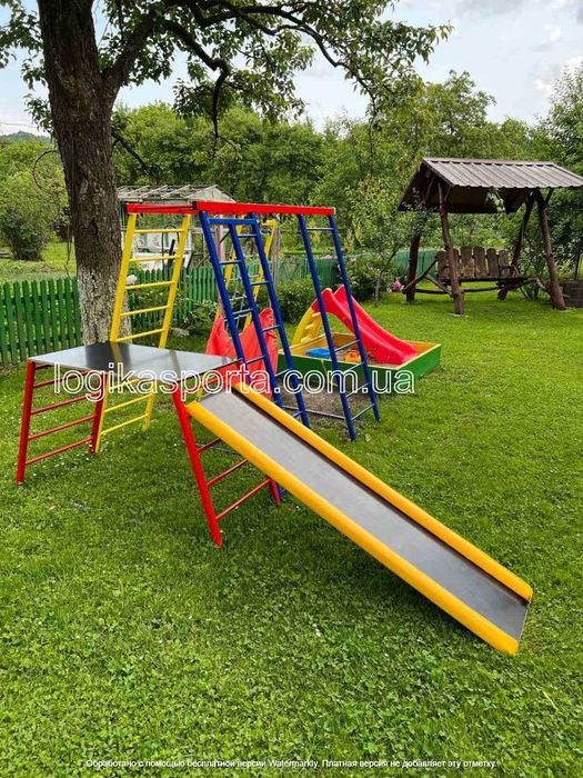 Игровая площадка, детский спортивный комплекс, горка, домик, качели