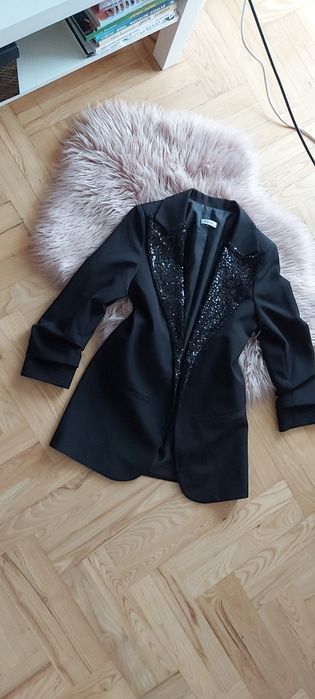 Marynarka żakiet cekiny zarka rękaw wiskoza  varlesca