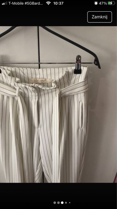 Spodnie garniturowe wysoki stan super stan