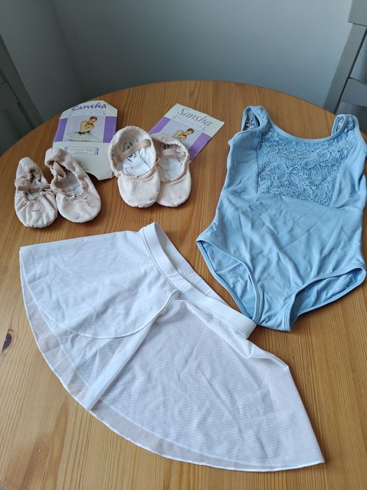 Zestaw nauka baletu rozmiar 122cm, stopa r. 29 lub r.31