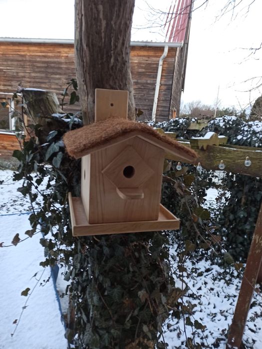 Karmnik dla ptaków – budka lęgowa