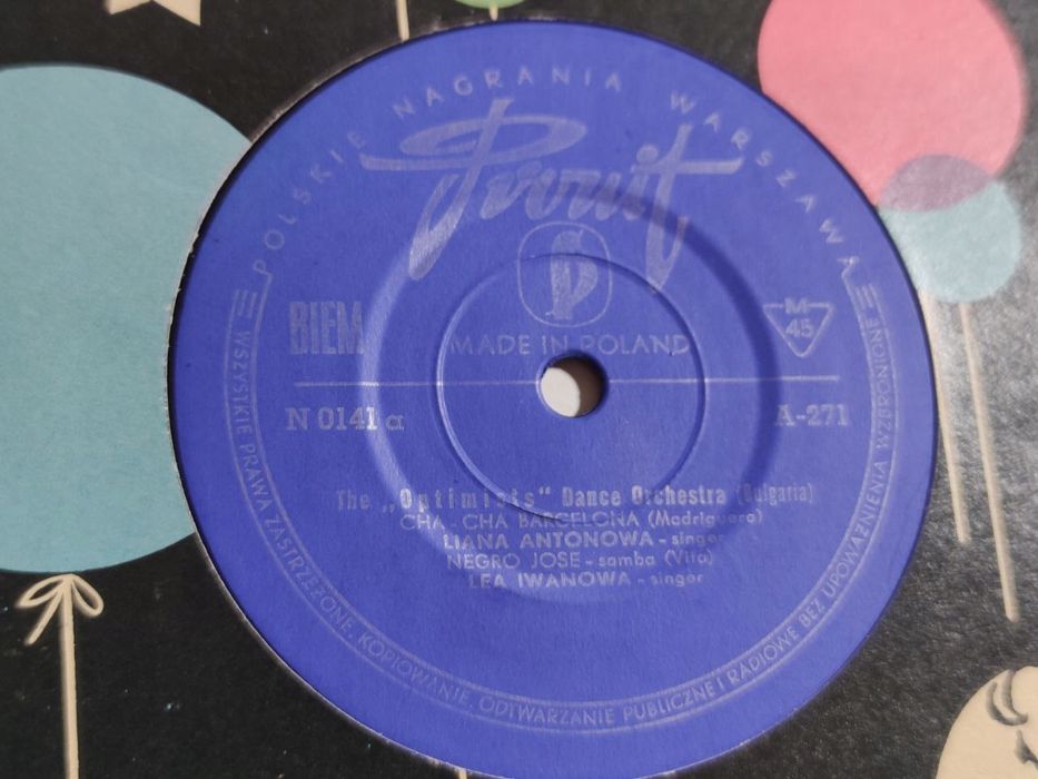 The Optimists Dance Orchestra – Cha-Cha Barcelona 7'' Pronit 1960 VG++