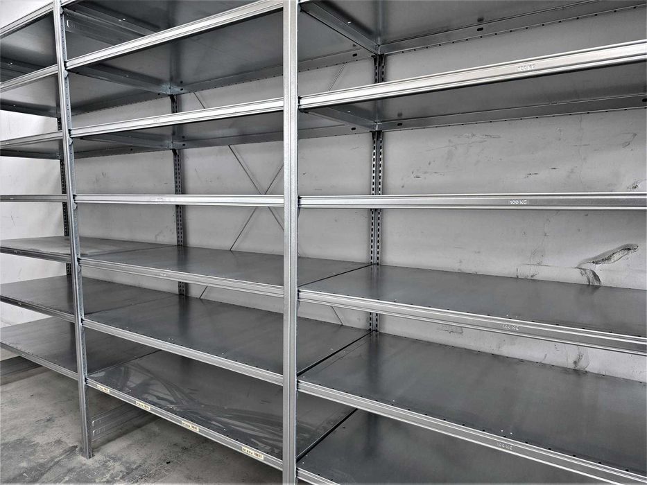 Regał Metalowy 62x220x400cm Półka Magazynowy Ocynk Garaż Piwnica Warsztat