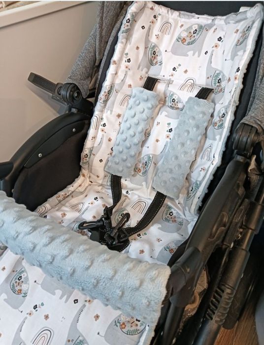 Komplet do spacerówki wkładka i osłonki nowe