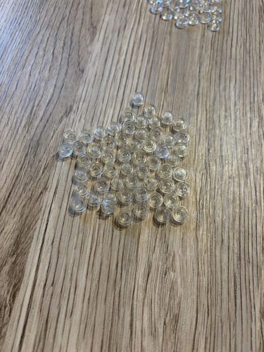 Lego 4073 trans biały 1x1 57 sztuk